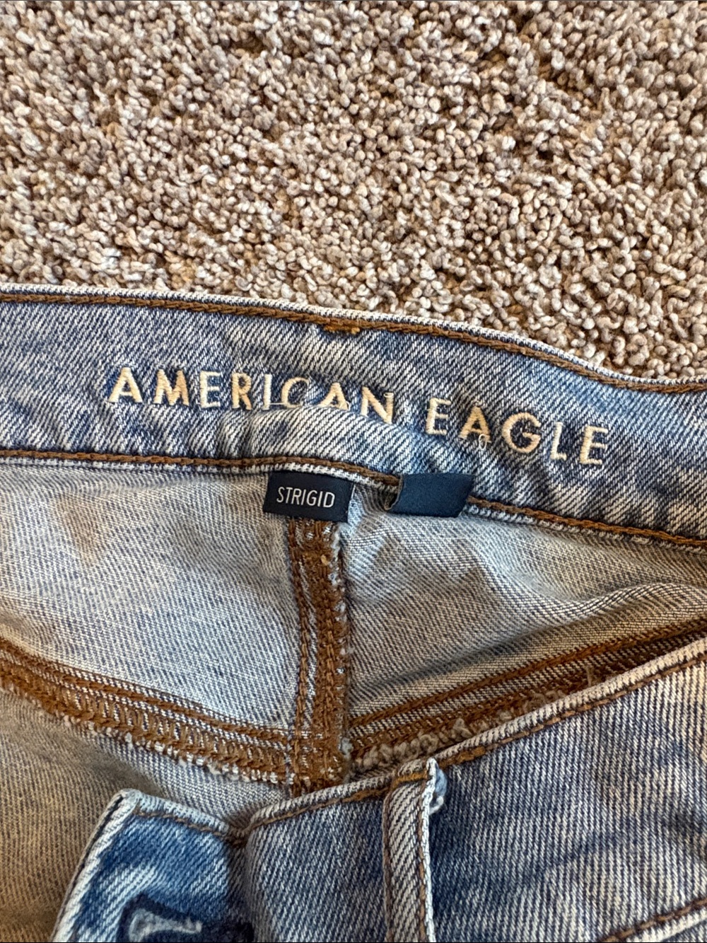 American Eagle Outfitters Light Blue Distressed Denim Cutoff Shorts - Picture 2 of 4
